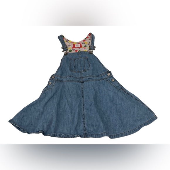 Mini Boden Other - Mini Boden Overalls Denim Jean Jumper Skirtall Dress Chambray Blue Size 7-8
